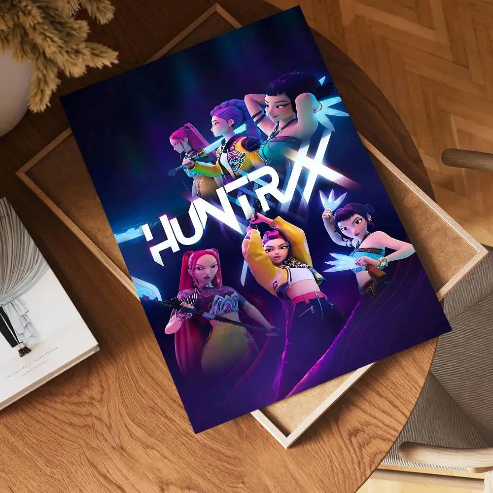 Movie KPop Demon Hunters Anime Posters Sticky HD Quality Poster Wall Art Painting Study Wall Decor