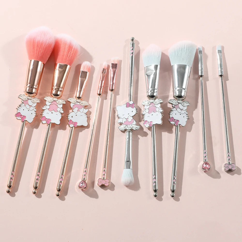 5pcs cute style Holor Kitty makeup brush, super soft Holo Kitty Angel series brush, pink, silver optional, perfect birthday gift