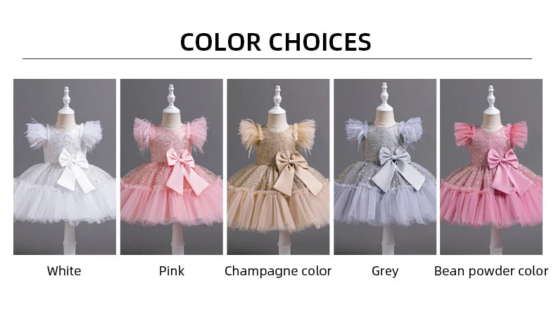 6633 Little Baby Clothing Girl Wedding Dress Kids Birthday Party Princess Dresses Children Wedding Ceremony Costume
