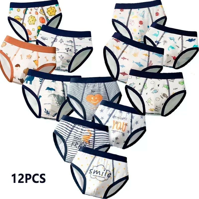 Multipack Cotton Boy Briefs Panties Excavator Pattern Kids Underpants Breathable Cartoon Design Child Hot Shorts Boys Underwear
