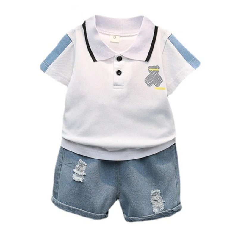 New Summer Fashion Baby Clothes Suit Children Boys Girls T-Shirt Shorts 2Pcs/Sets Toddler Casual Cotton Costume Kids Tracksuits