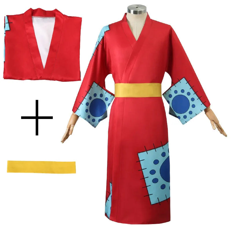 5 Styles Anime Monkey D Luffy Cosplay Costume Egghead Costume for Adult Coat Hat Fancy Uniform Halloween Christmas Suit