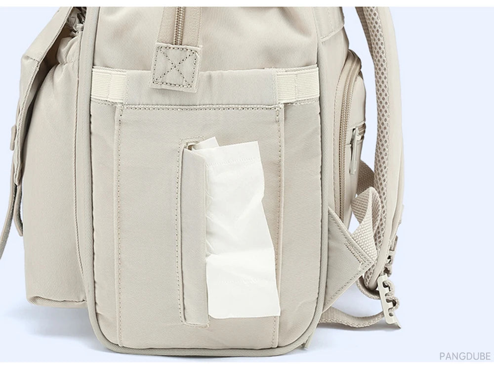 PANGDUBE Baby Nappy Bag with 2pcs Stroller Hooks Mummy Bag Backpack Waterproof Outdoor Travel Mommy Maternity Bag for Baby Stuff