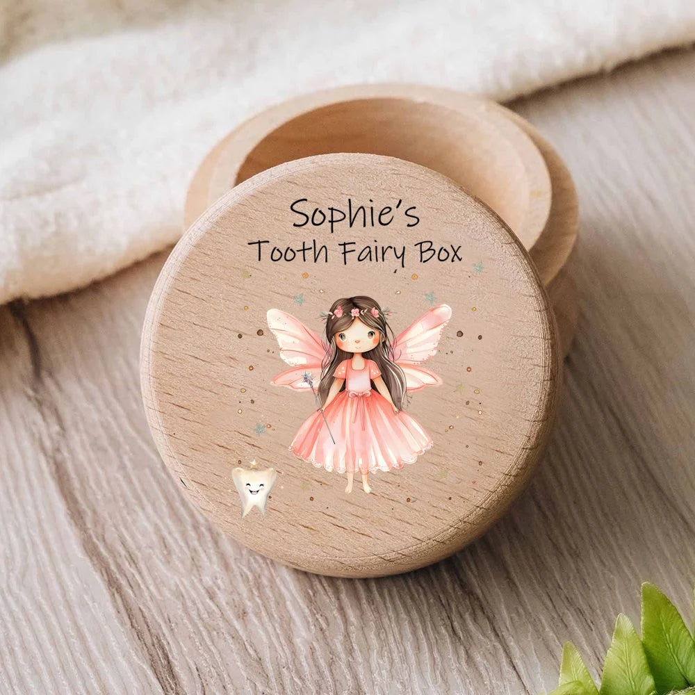 Personalised Tooth Fairy Box Trinket Lost Tooth Keepsake Box New Baby Christening Gift Wooden Engraved Trinket Boxes