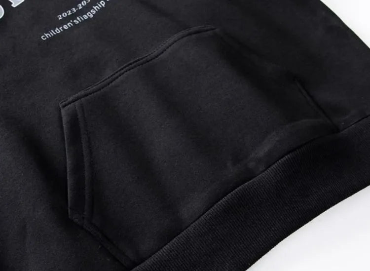 Boys' Korean-Style Oversized Hooded Sweatshirt for Spring & Autumn 2025 New Arrival - Medium/Large Size Stylish Kids Top