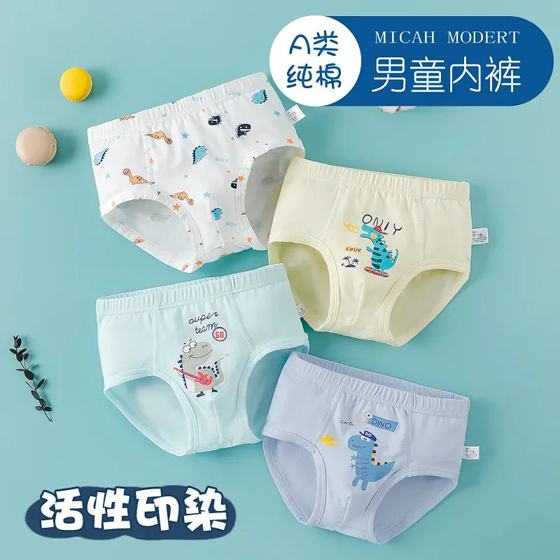 new arrived high quality boys teenager cotton briefs panties kids children underwear 1-16years 4pcs/lot students clothes