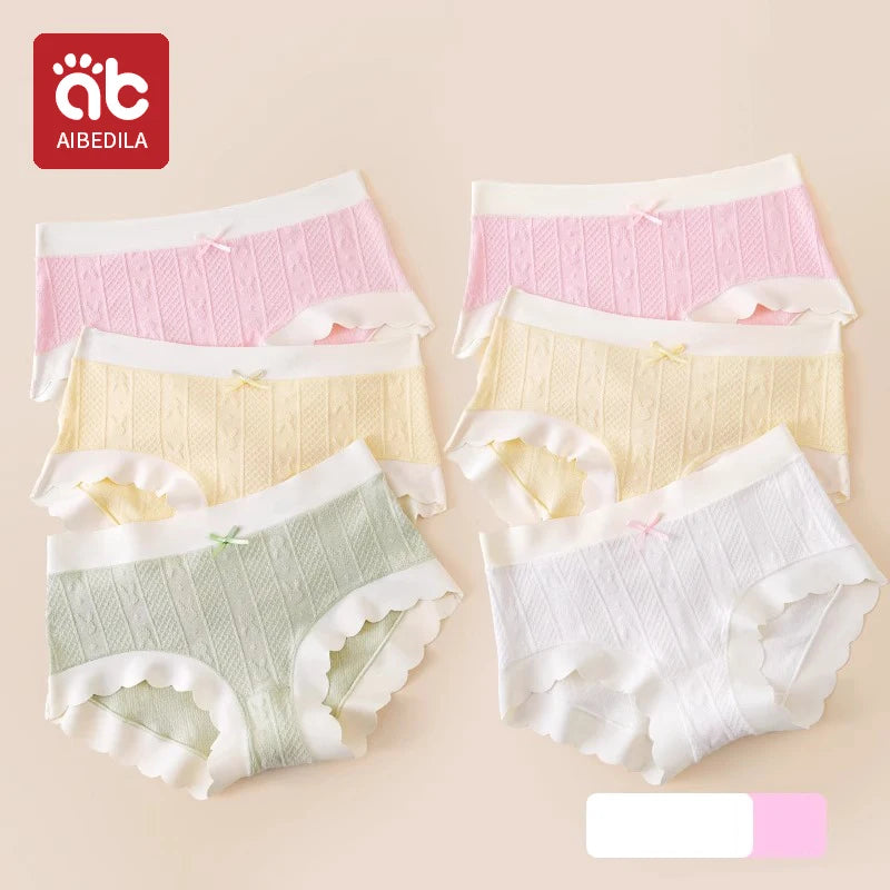 AIBEDILA Baby Girls Panties Cotton Soft Cartoon Child Underwear for Girls Kids jacquard Breathable Teen Children's Briefs