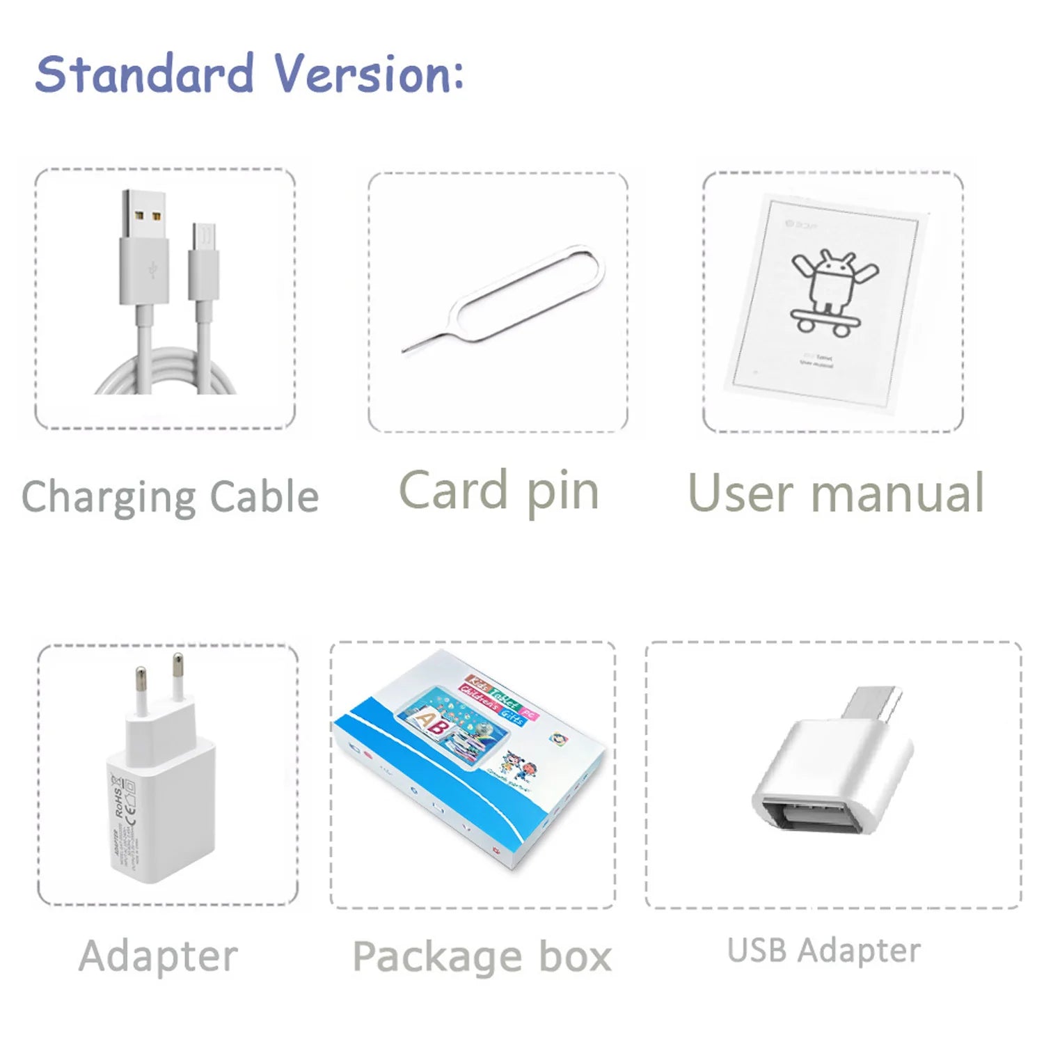 New 7 Inch Android 13 Learning Education Kids Tablets Quad Core 4GB RAM 64GB ROM Cheap Simple Children's favorite Tablet Pc