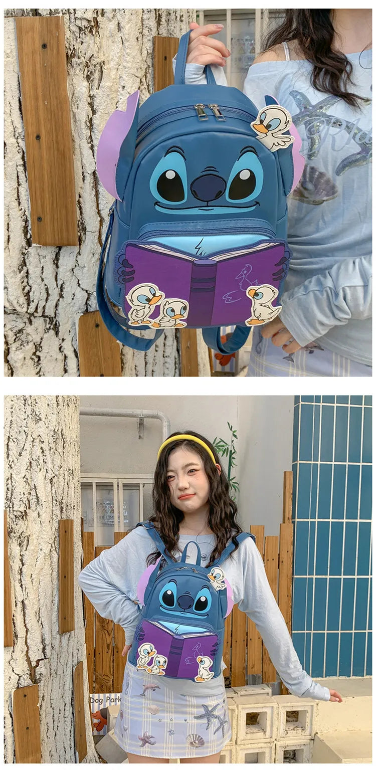 Disney Stitch New Mini Children's Backpack Cartoon Cute Children's Schoolbag Fashionable Casual Children's Backpack High Quality
