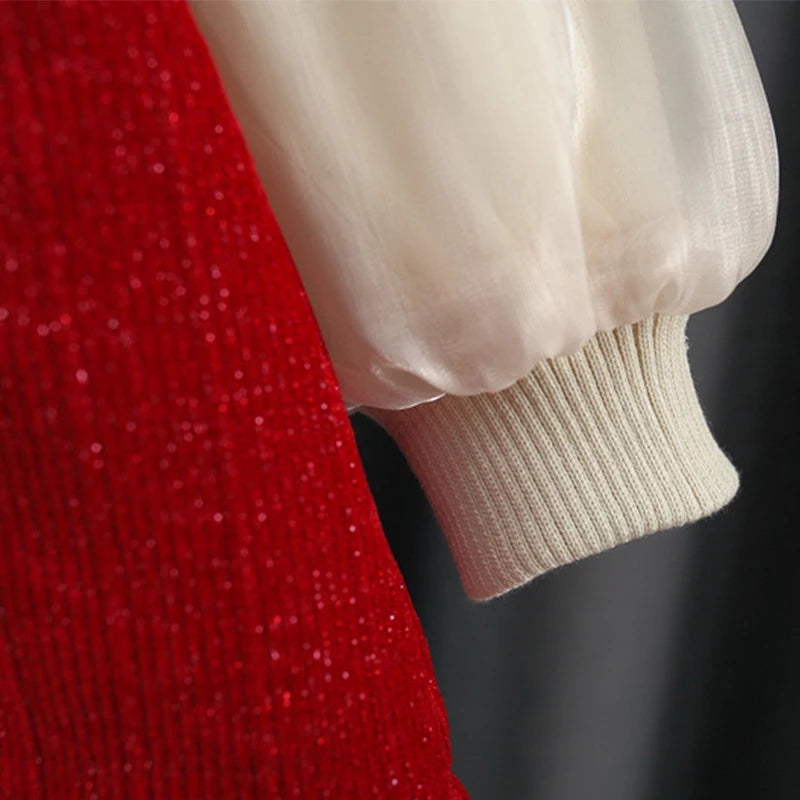 Autumn And Winter New Thickened And Warm Baby Girl Dress, Sweet Red Children'S Clothing For Christmas Parties (9 Month-3 Years)