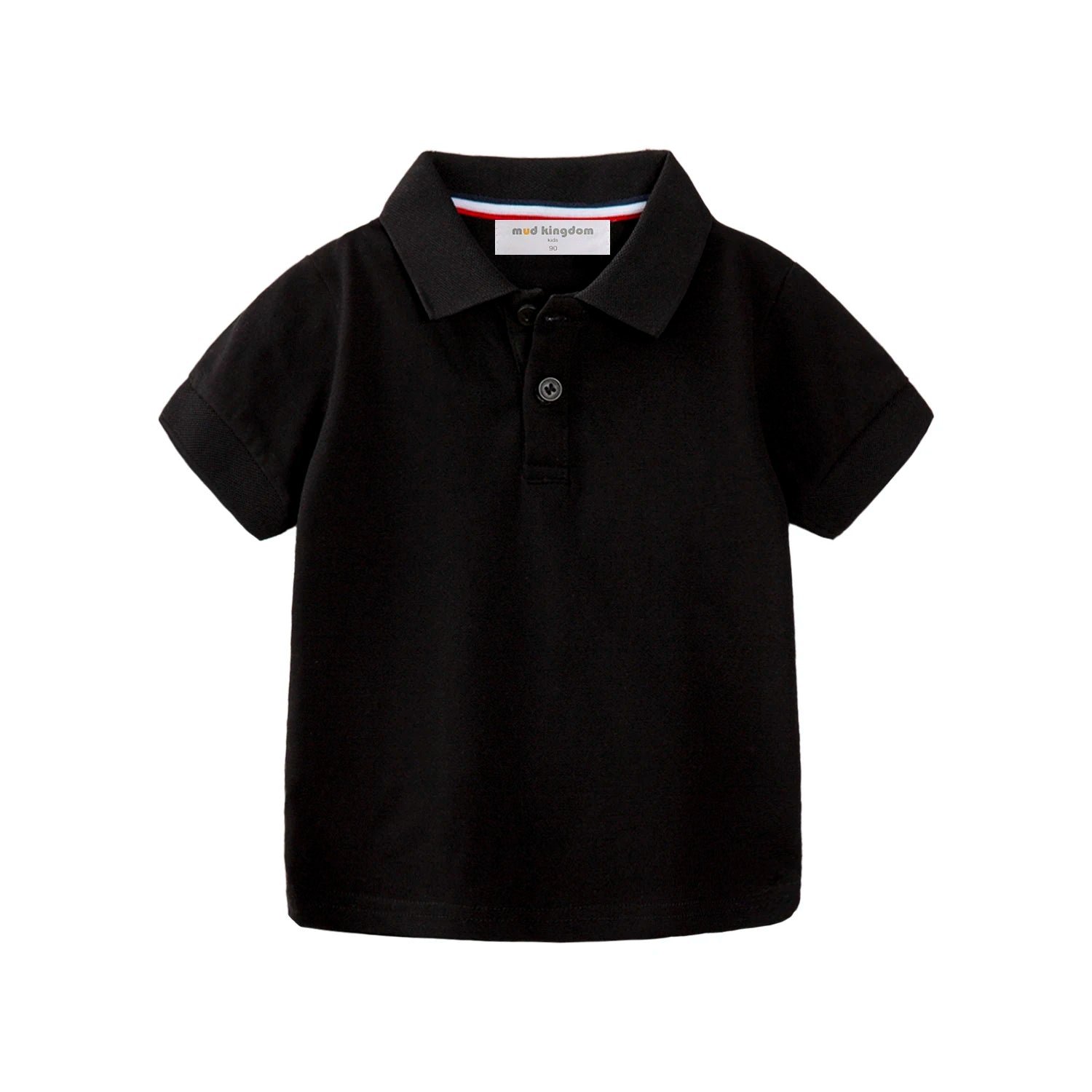 Mudkingdom Boys Pique Polo Shirts Plain Solid Short Sleeve Uniform T-shirts  Collared Cotton Tops for Children School Clothes