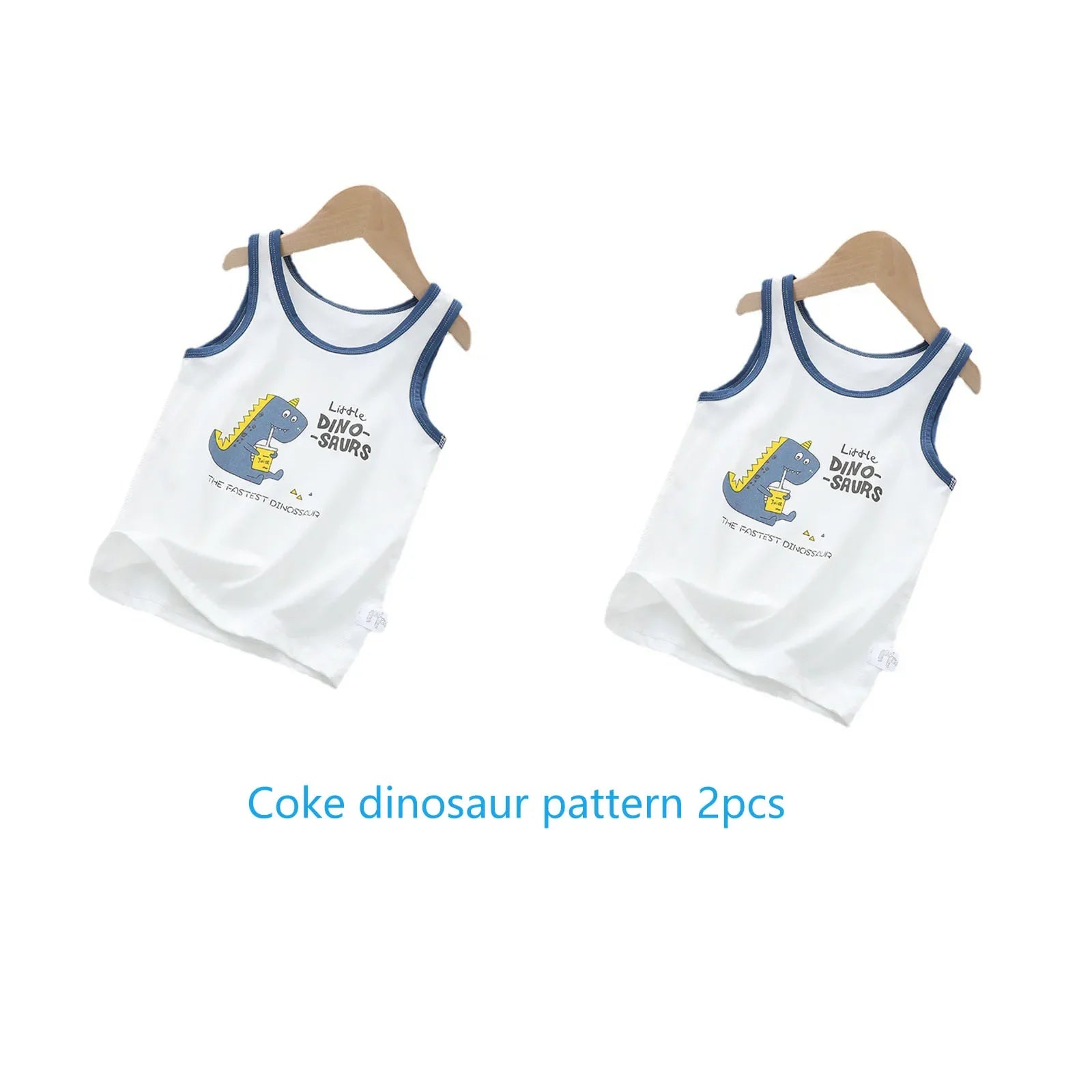 2025 Summer Kids Tanks Top Children's Vest Baby Underwear Clothing Cartoon Printed Top Cotton T-shirt Boys Sleeveless Tank 0-8 Y