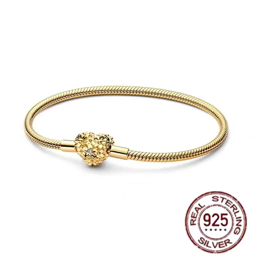 Hot selling S925 sterling silver crown snake bone bracelet, suitable for original DlY bracelet, women's fashion jewelry