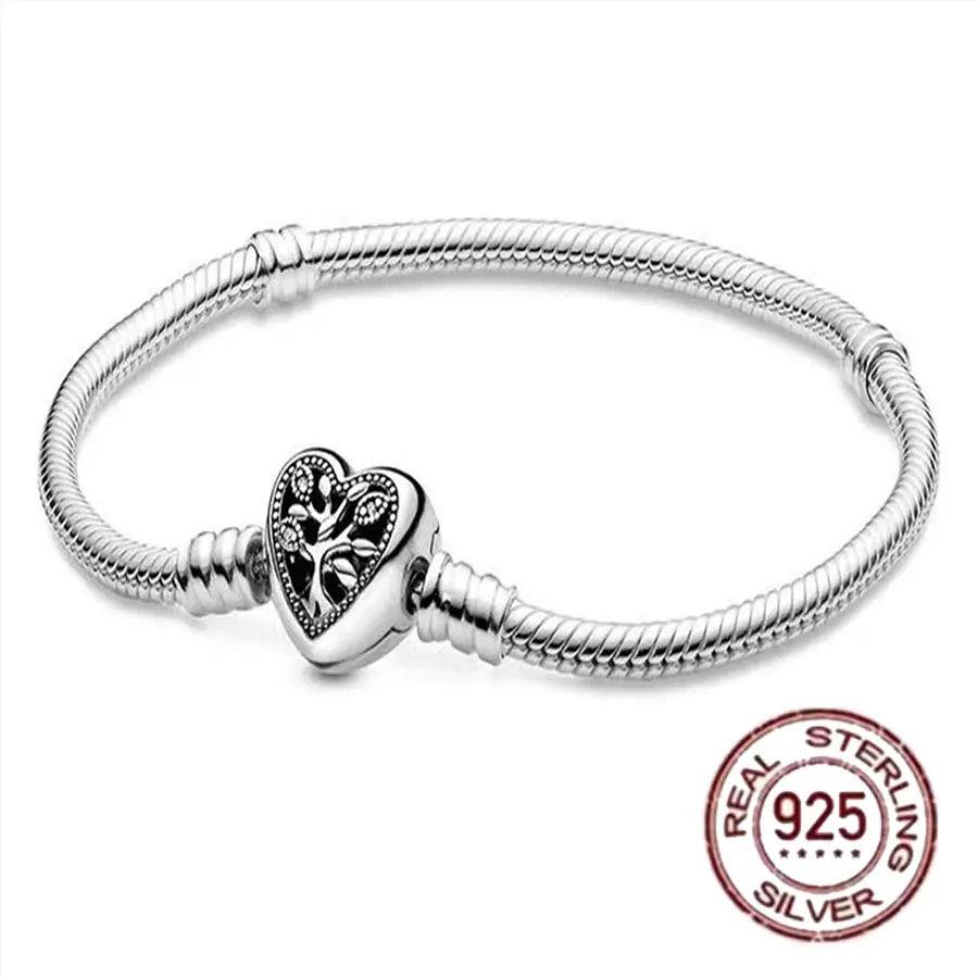 Hot selling S925 sterling silver crown snake bone bracelet, suitable for original DlY bracelet, women's fashion jewelry