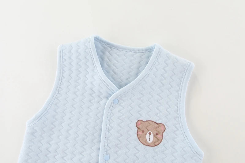 Cotton Newborn Baby Waistcoat Autumn and Winter Girl Vest Jacket Warm Soft Children Vest Cartoon Kids Clothes 0-24 Months