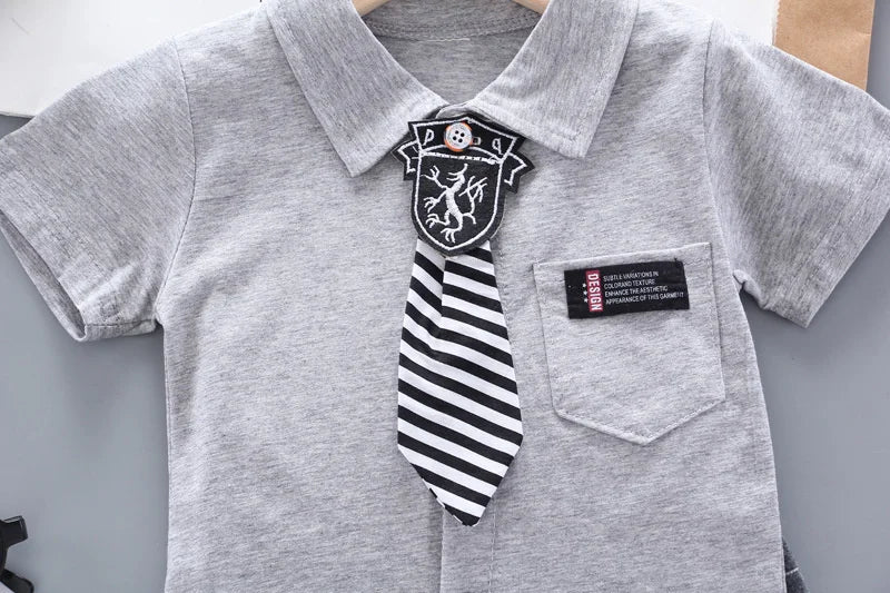 New Summer Baby Clothes Children Clothing Boys Casual Shirt Plaid Shorts 2Pcs/Set Infant Outfits Toddler Costume Kids Sportswear