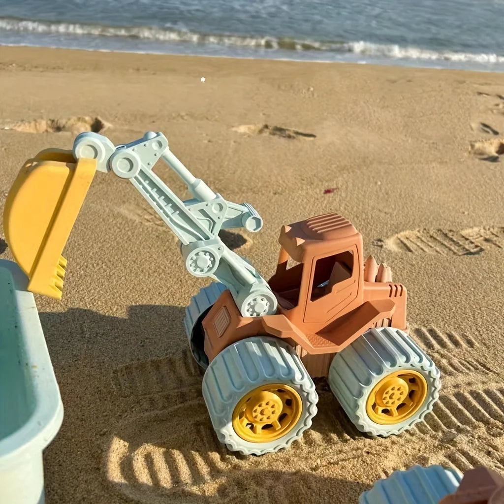 Beach Toys Construction Trucks for Toddler Toys Play Sand Toys Construction Cars for Boys Girls Dump Tractor Toy with Loader