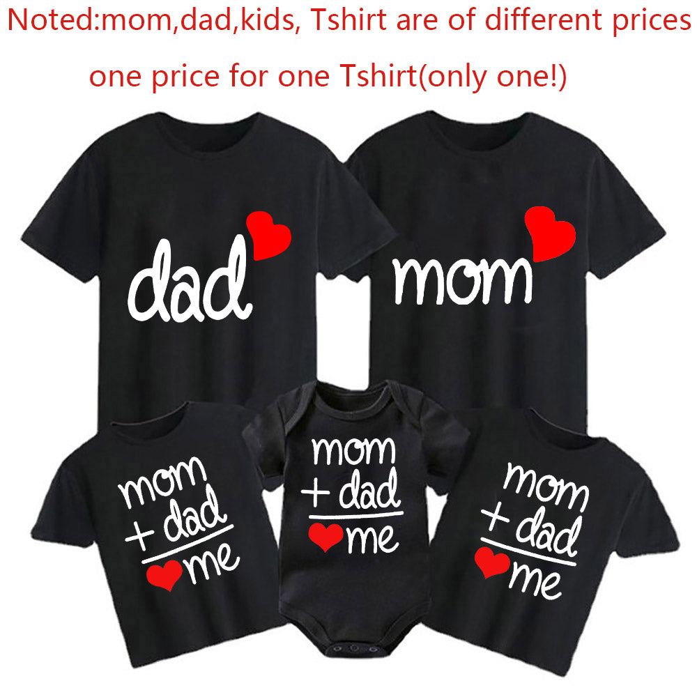 Mom Dad Me Family Matching Outfits Father Daughter Son Clothes Look Tshirt Dad and Me Dad Baby Kids Clothes Valentine Family Set