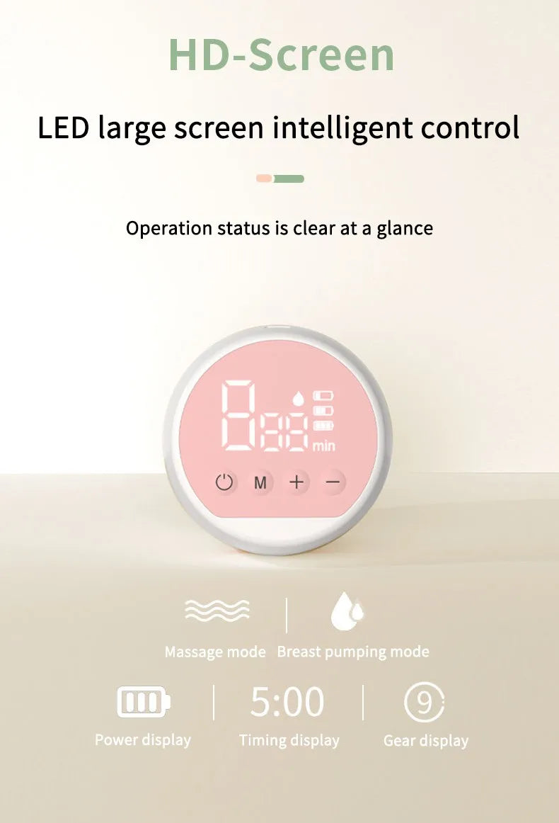 Electric Breast Pump Wearable Electric Breast Pump Milk Extractor Collector Portable Hands Free Silent Comfort Breast BPA-free