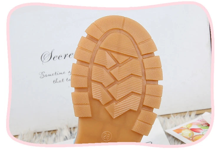 Disney Girls' Princess Elsa Frozen Boots Children's Long Sleeve Boots Women's Cotton Winter Plush Thickened High Sleeve Boots