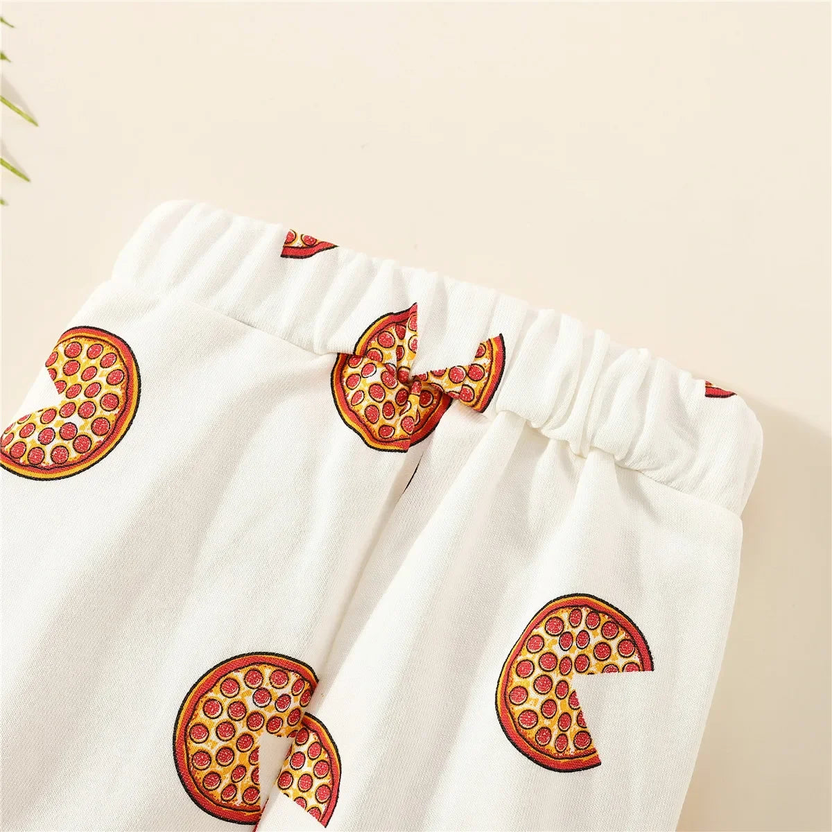 Spring And Summer 2023 Boys And Girls' New Pizza Graffiti Baby Sports Pants Are Suitable For Boys From 6 Months To 3 Years Old