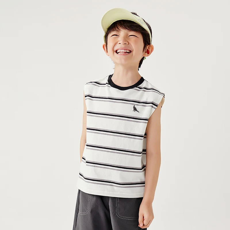 Mini Bala Boys Quick-Dry Cotton Tank Top Breathable Soft and Skin-Friendly 2025 New Summer Underwear for Kids