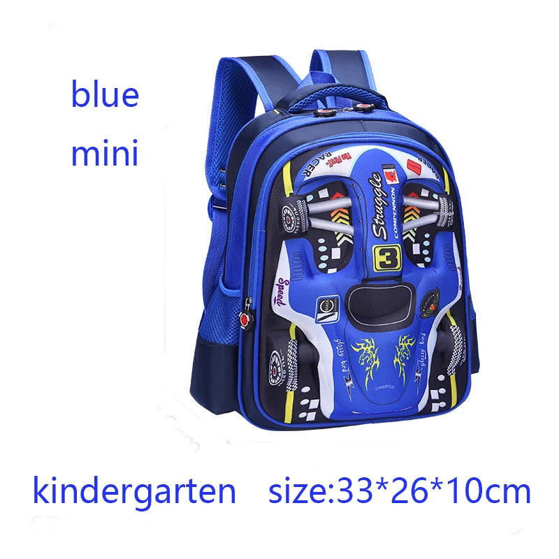 Personalized 3D Car Kid Backpack for Boy Fun Cartoon Primary School Bag Children Bookbag Boy Stylish Backpack Durable Waterproof