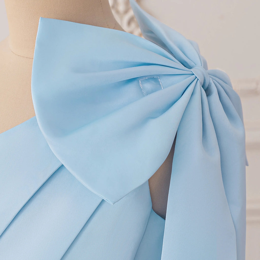 Fashion Bow Bridesmaids Party Girls Dress Elegant Wedding Birthday Princess Prom Dresses for Girl Gala First Communion Costumes