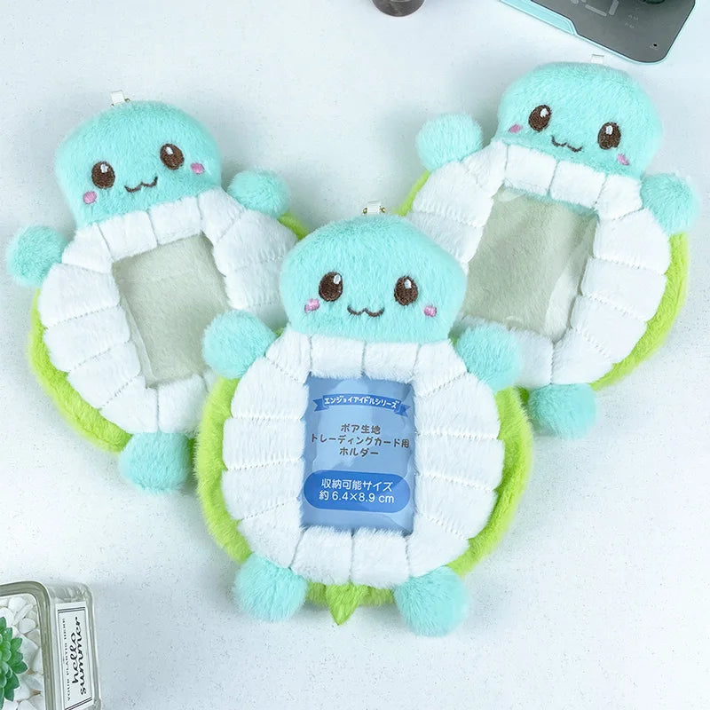 Cute Turtle Plush Card Sleeve Photo Storage Star Small Card Decoration Creative ID Holders Collection Packaging Couple Gifts