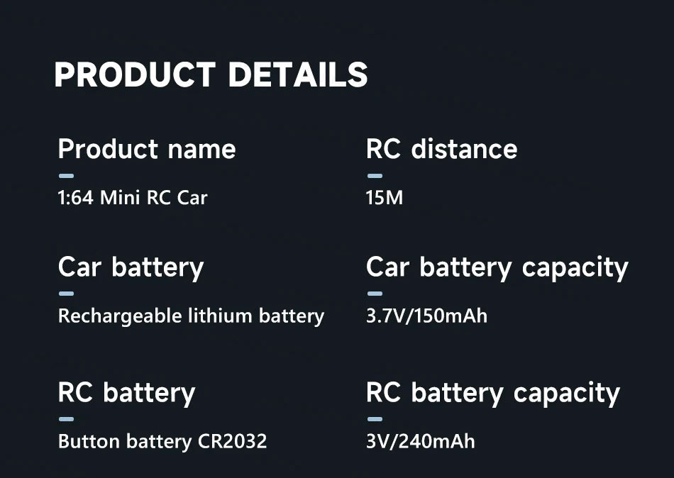 JCMO Racing Car Mini Scale 1:64 Three Speed Adjustment High Speed Mobile Phone Controllable Toy Remote Control Racer For Kids