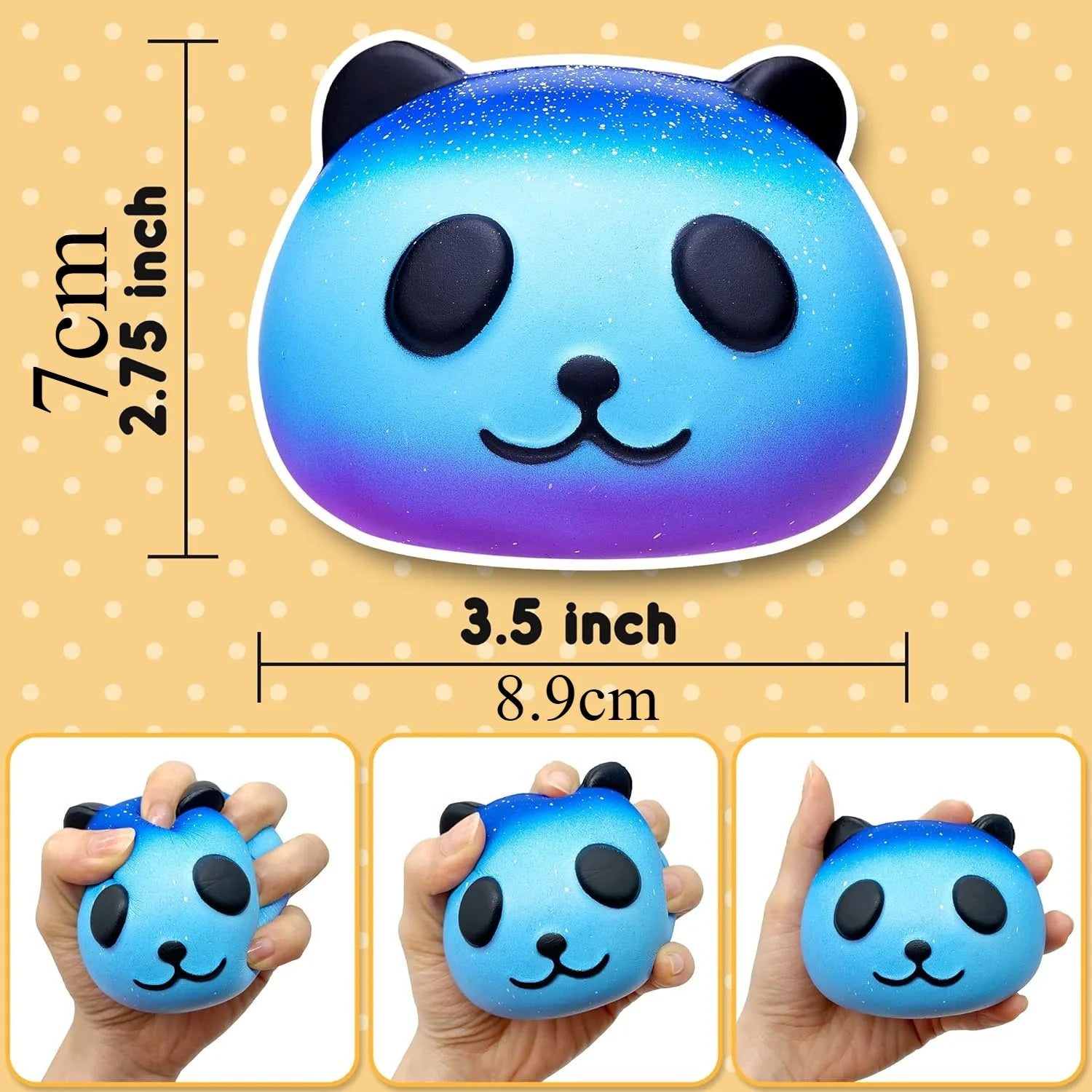 Slow Rising Squishy Toys Galaxy Starry Packs Scented Squishy Squeeze Toy Stress Reliever Gift (Tooth + Panda + Unicorn + Deer)