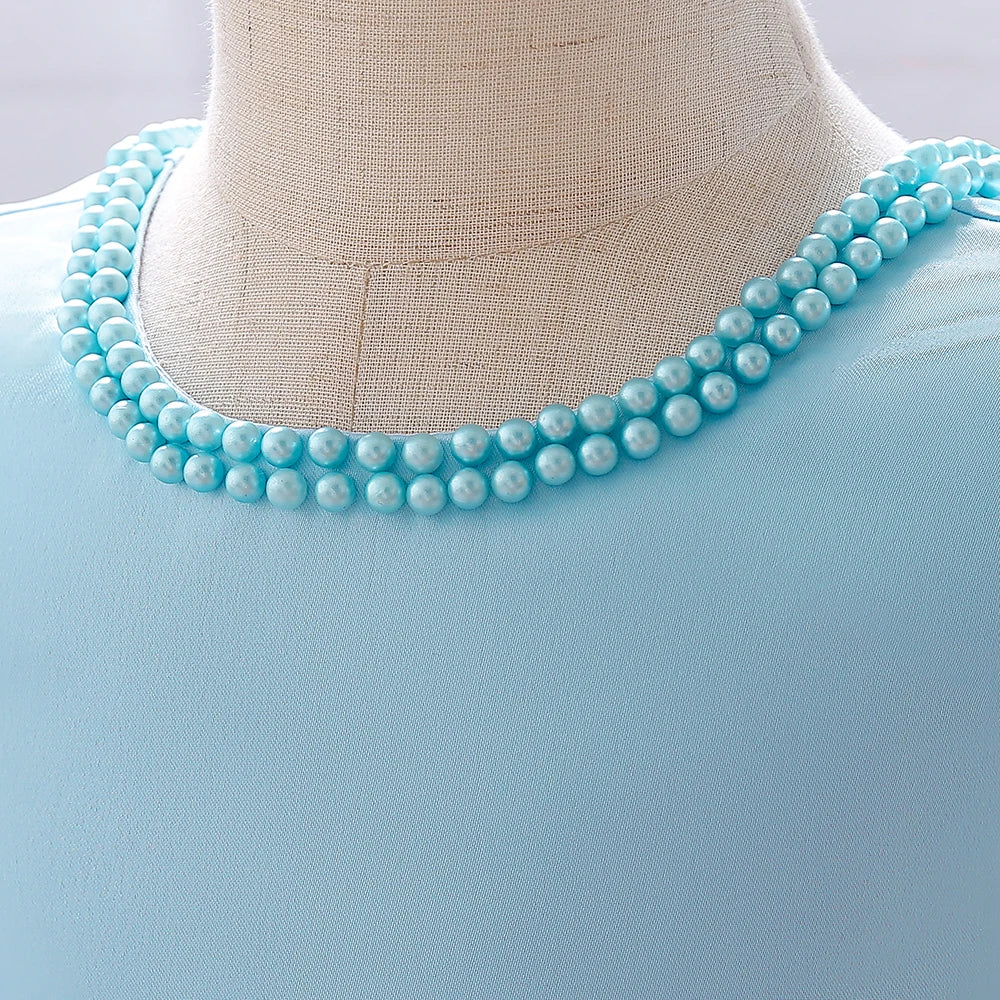 Baby Girls Birthday Princess Dress Toddler Clothes Infant Bowknot Lace Flower Girl Party Dresses Kids Trailing Wedding Prom Gown