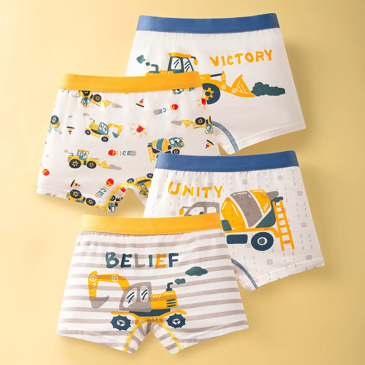 Boy Pure Cotton Boxers Kids Colorful Underwear Cute Design Baby Boy Underpants Size M-3XL For Weight 10-45kgs Boy