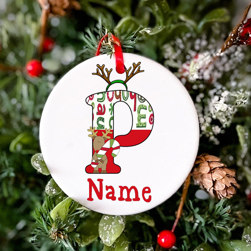 Personalized Christmas Baby Ornament Custom Name Toddler Xmas Ceramic Ornament Baby Photo Prop Ornament Christmas Keepsake Gift