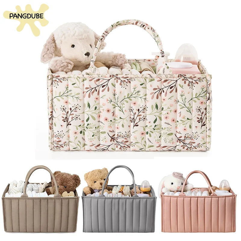 PANGDUBE Baby Diaper Organizer Bag Folding Portable Diaper Stackers & Caddies High Capacity Storage Bag for Baby Things