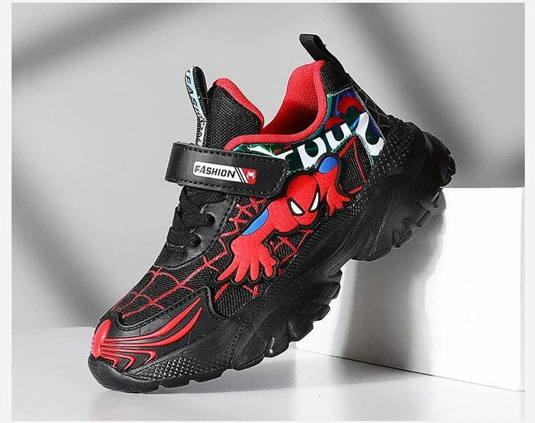 Disney Kids Sneakers Boys Tennis Shoes Comfortable Mesh Shoes Lightweight Outdoor Children's Sports Walking Black Blue Shoes