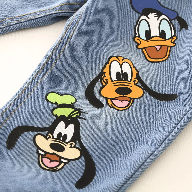 Fashion Baby Boys Cotton Clothing Sets Kids Cartoon Mickey Mouse Long Sleeve Tops + Jeans Pants 2Pcs for Children Tracksuits