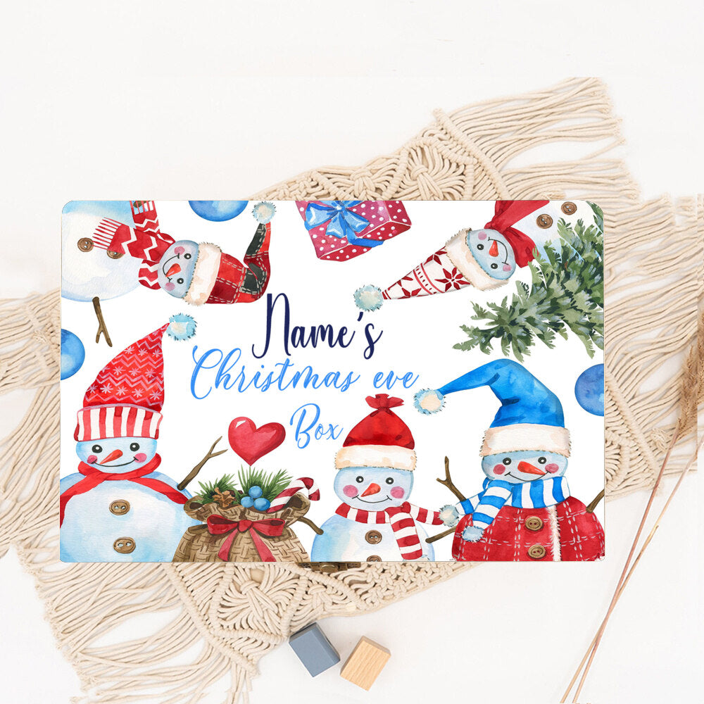 Personalized Christmas Eve Box Boys Girls Xmas Cute Gift Custom Christmas Keepsake Box Kids Xmas Party Gifts Child Wooden Box