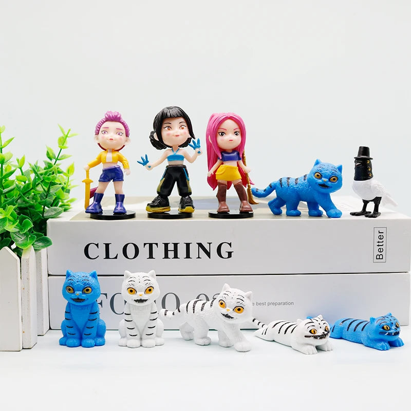 Anime Figure Kpop Demon Hunters Model Toy Cartoon Gaming Peripherals Desk Decoration Collection Figures Model Toy For Kid Gift