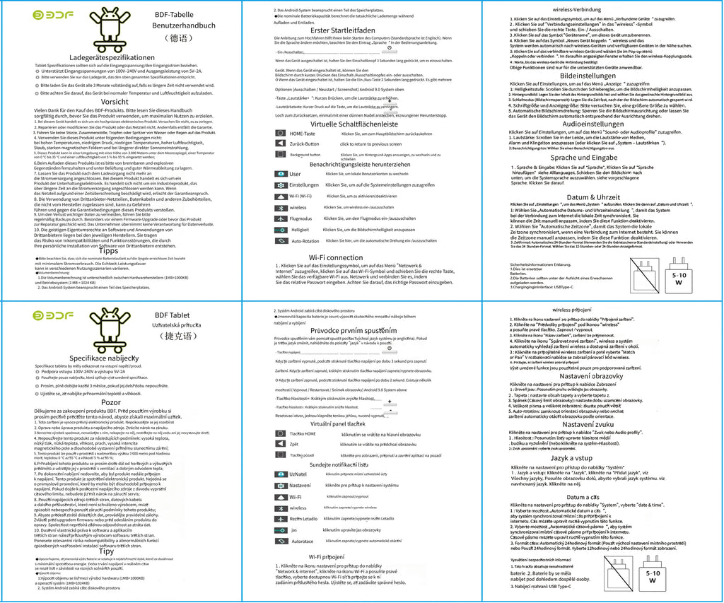 BDF 7 Inch Kid Tablet Android 13, 4GB RAM 64GB ROM,1TB Expand,5G WiFi,4000MAH Battery,Dual Camera, Children's Gift Kids Software