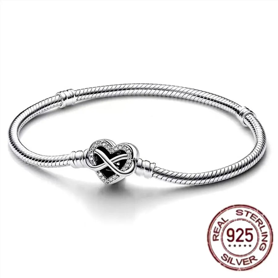 Hot selling S925 sterling silver crown snake bone bracelet, suitable for original DlY bracelet, women's fashion jewelry