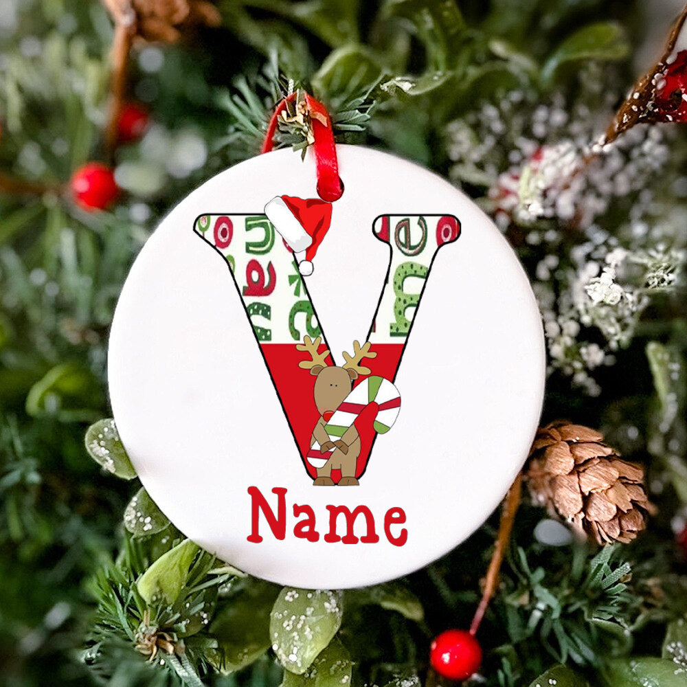 Personalized Christmas Baby Ornament Custom Name Toddler Xmas Ceramic Ornament Baby Photo Prop Ornament Christmas Keepsake Gift