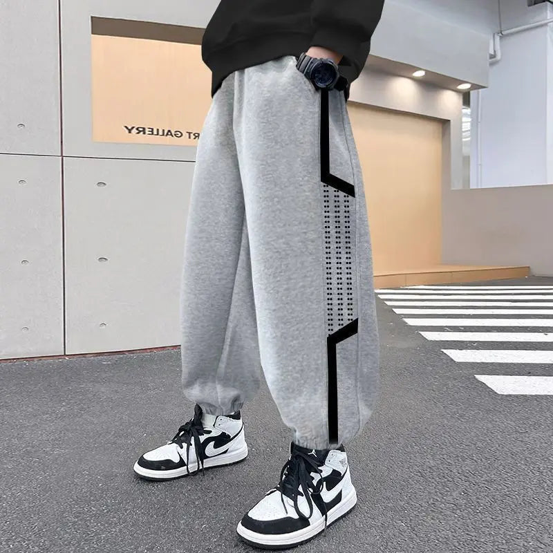 Kids' Sport Pants 2025 Spring New Boys Loose-Fitting Slim Fit Long Pants Children's Casual Hooded Sweatpants Toddler Boys Pants