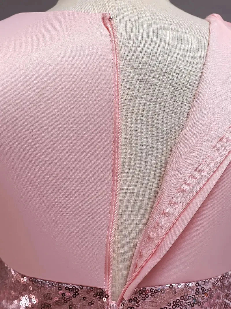 Girls Princess Dress Sleeveless Sequin Mesh Tutu Dress Performance Dress Wedding Flower Girls Dress For Evening Birthday #2038