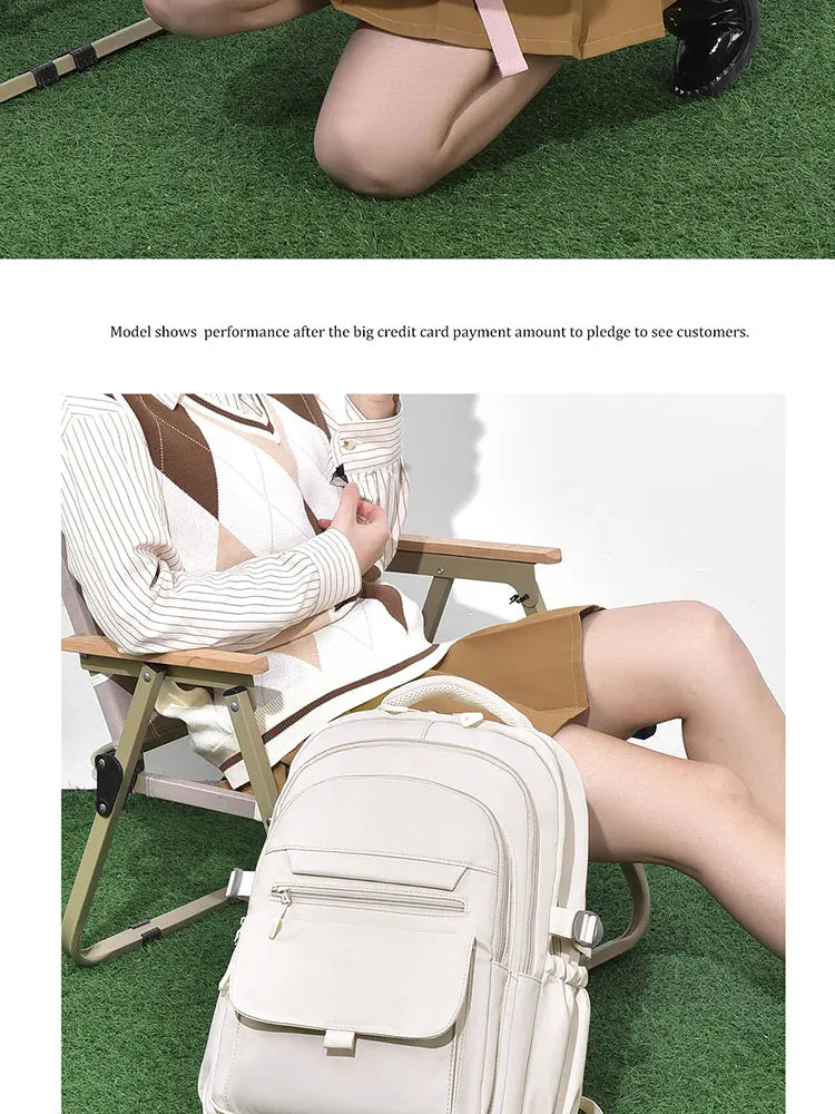 A Multi-layer Waterproof And Stylish Backpack Oxford Large-capacity Simple Commuter Out-of-town Student Backpack