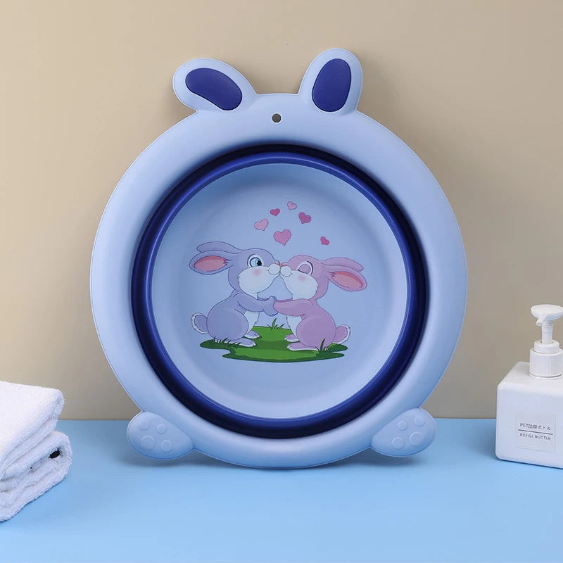 Collapsible Wash Basin for Kids Baby Wash Basin Dish Tub Portable Baby Bottle Wash Basin for Toddlers for Travel Home Outdoor