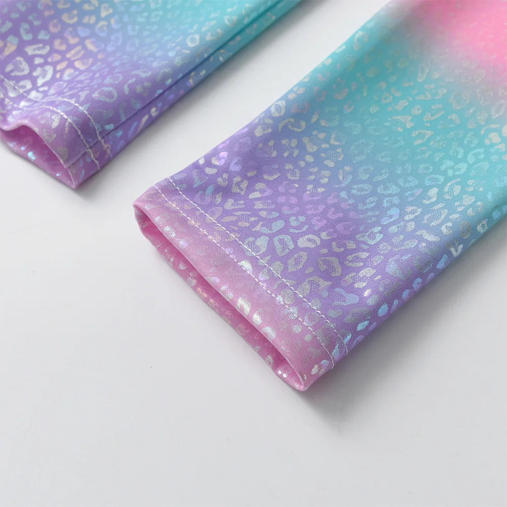 VIKITA Kids Rainbow Colorful Pants Girls Striped Skinny Pencil Pants Toddlers Casual Daily Fashion Trousers Children Clothing