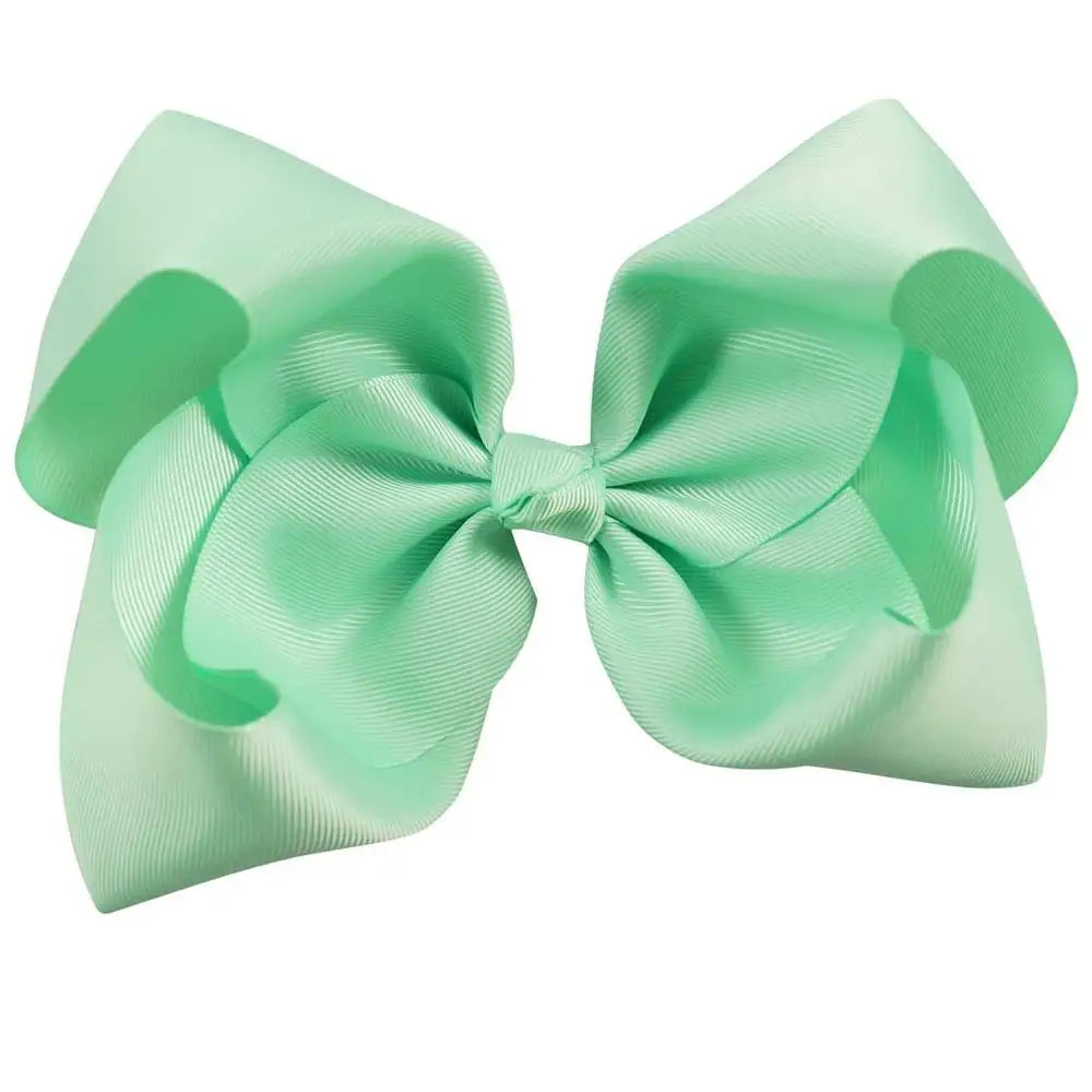 60 Colors Boutique 8" Large Solid Grosgrain Ribbon Hair Bow Clips Barrettes for Women Girls Accessories