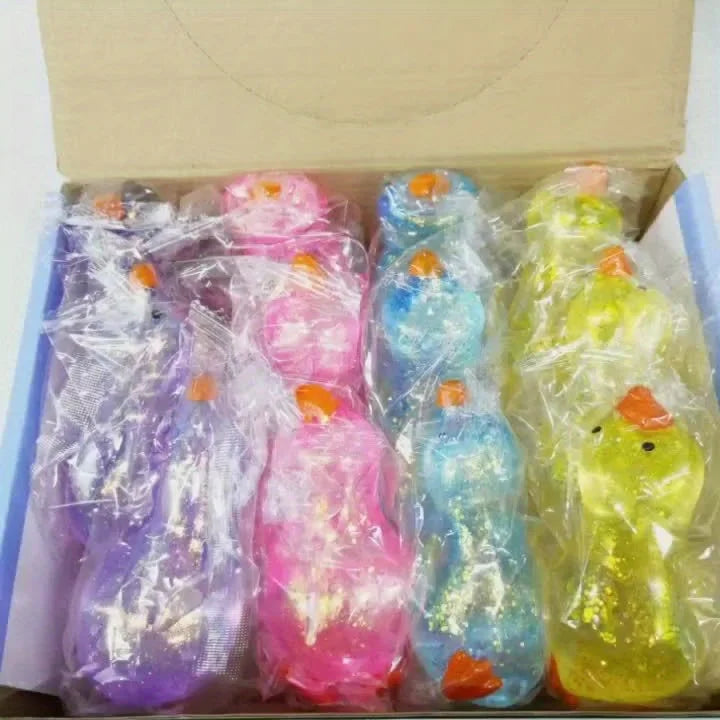 Funny Cute Stretchy Soft Duck Squishy Toys Squeeze Stress Relief Toys for Adults Fidget Toys Party Favors for Kids Gifts