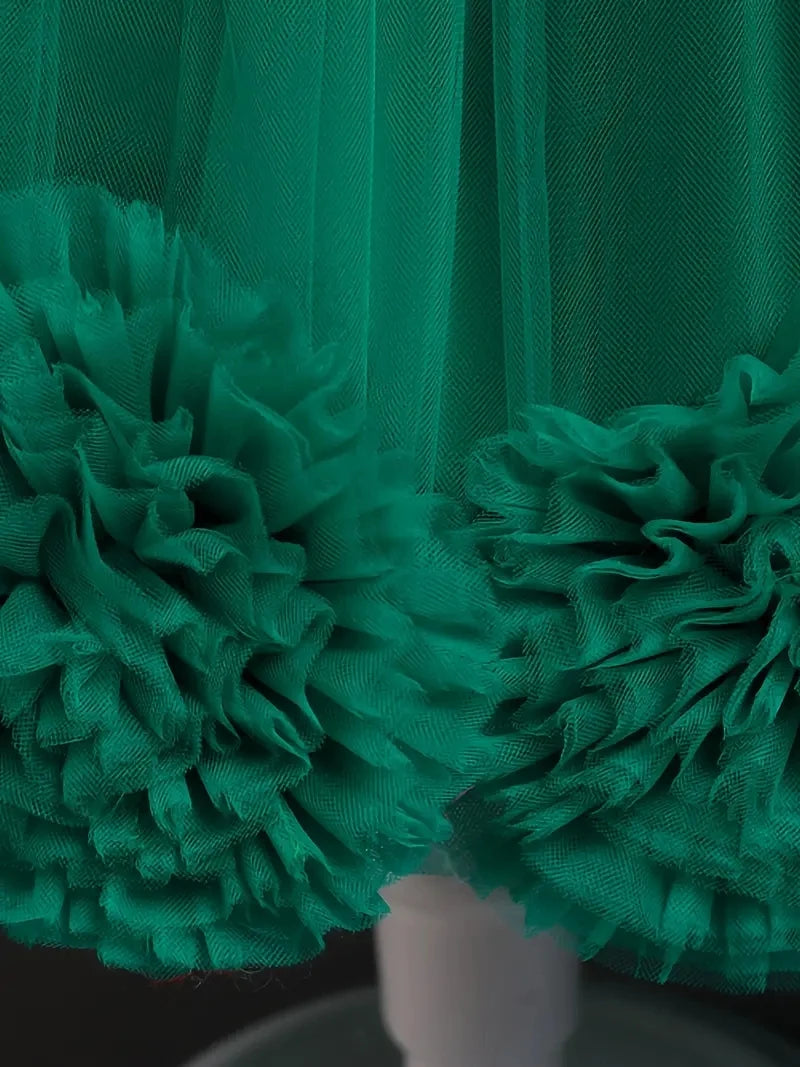 Girls Princess Dress Sleeveless Sequin Mesh Tutu Dress Performance Dress Wedding Flower Girls Dress For Evening Birthday #2038